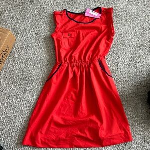 NWT Playboy red-orange and navy dress